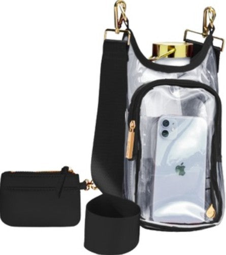 WBB1-Clear - Clear Stadium HydroBag® with Accent Shoulder Strap-09-Accessories-Wanderfull-Krista Anne's Boutique, Women's Fashion and Accessories Located in Oklahoma City, OK and Black Mountain, NC