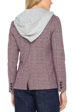 LM1599TL48 - Boyfriend Blazer w/ Removeable Hood-01-Jackets/Blazers-Liverpool-Krista Anne's Boutique, Women's Fashion and Accessories Located in Oklahoma City, OK and Black Mountain, NC
