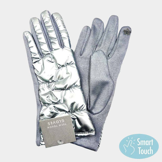 GL8007 - Puffer Smart Touch Gloves-09-Accessories-Wona Trading, Inc.-Krista Anne's Boutique, Women's Fashion and Accessories Located in Oklahoma City, OK and Black Mountain, NC