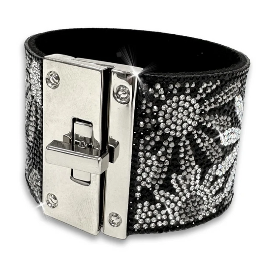 JKB436 - Flower Power Cuff Bracelet-10-Jewelry-Jacqueline Kent-Krista Anne's Boutique, Women's Fashion and Accessories Located in Oklahoma City, OK and Black Mountain, NC