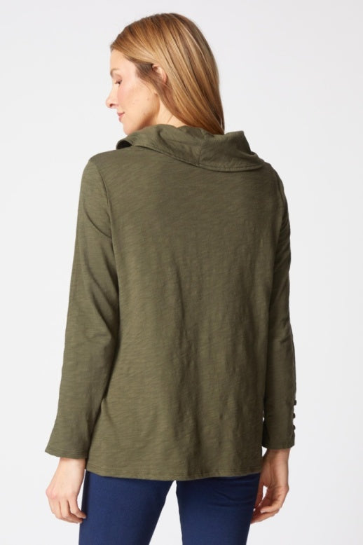 27556 - Cotton Pebble Cowl Tunic-03-Tees/Tanks-Habitat-Krista Anne's Boutique, Women's Fashion and Accessories Located in Oklahoma City, OK and Black Mountain, NC