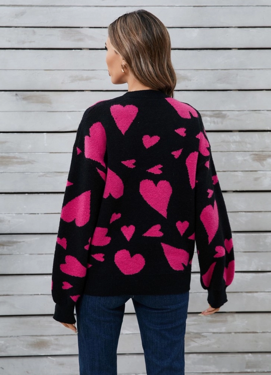 CWOSWL5779 - Lots of Love Sweater-05-Sweaters-Ninexis-Krista Anne's Boutique, Women's Fashion and Accessories Located in Oklahoma City, OK and Black Mountain, NC