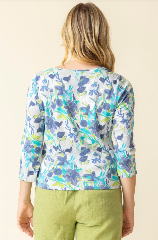 17310 - Cozy Rib Floral Everyday Tee-03-Tees/Tanks-Habitat-Krista Anne's Boutique, Women's Fashion and Accessories Located in Oklahoma City, OK and Black Mountain, NC