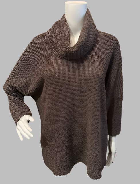 488032 - Cowl Neck Top-05-Sweaters-Boho Chic-Krista Anne's Boutique, Women's Fashion and Accessories Located in Oklahoma City, OK and Black Mountain, NC