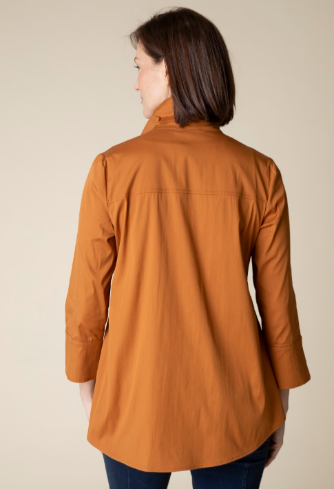 15019 - Hidden Placket Swing Shirt-02-Tops/Blouses-Habitat-Krista Anne's Boutique, Women's Fashion and Accessories Located in Oklahoma City, OK and Black Mountain, NC