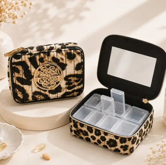 Travel Pill Organizer and Jewelry Box