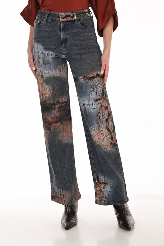 263743 - Acid Distressed Jeans-04-Bottoms-Frank Lyman-Krista Anne's Boutique, Women's Fashion and Accessories Located in Oklahoma City, OK and Black Mountain, NC