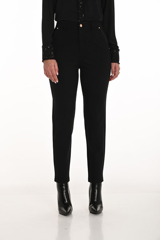 253731 - High Waist Slim Ankle Pant-04-Bottoms-Frank Lyman-Krista Anne's Boutique, Women's Fashion and Accessories Located in Oklahoma City, OK and Black Mountain, NC