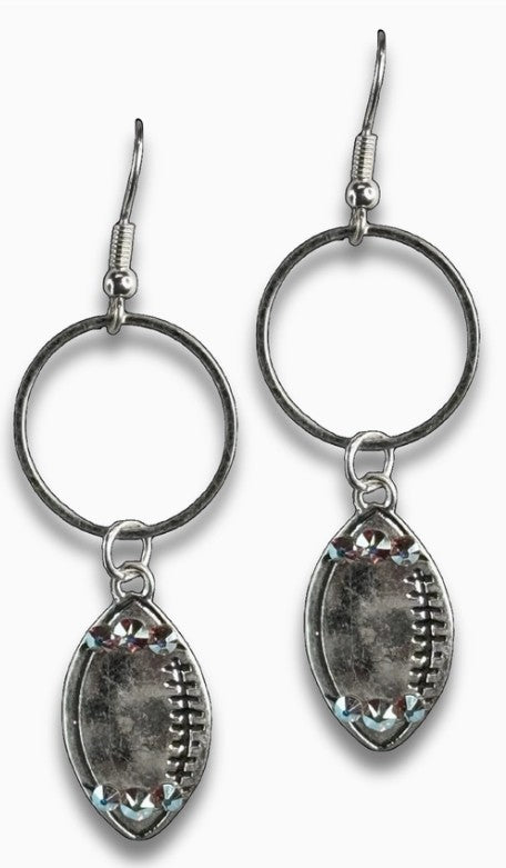 E105 - Drop Football Earrings-10-Jewelry-Pink Panache-Krista Anne's Boutique, Women's Fashion and Accessories Located in Oklahoma City, OK and Black Mountain, NC