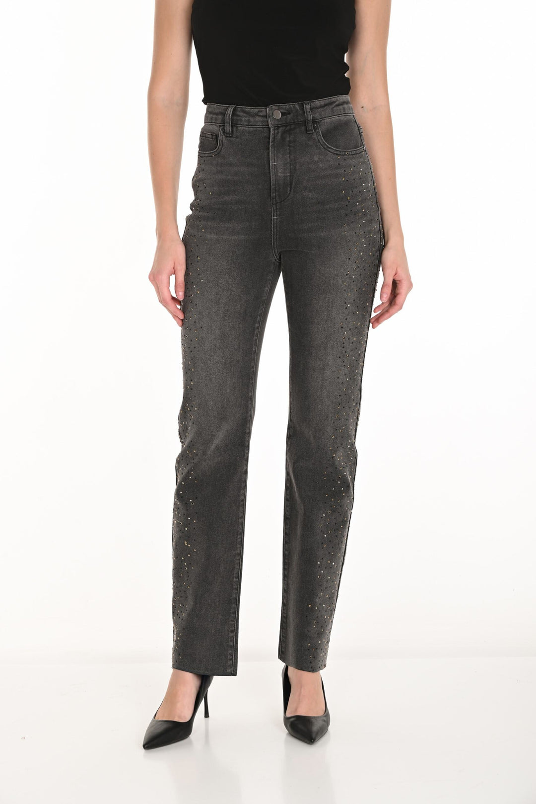 253831 - Side Sparkle Straight Leg Jean-01-Jackets/Blazers-Frank Lyman-Krista Anne's Boutique, Women's Fashion and Accessories Located in Oklahoma City, OK and Black Mountain, NC