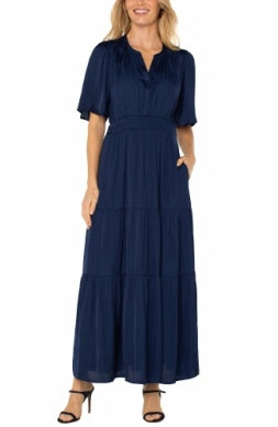 LM8B08PS3 - Woven Maxi Dress-06-Dresses/Jumpsuits-Liverpool-Krista Anne's Boutique, Women's Fashion and Accessories Located in Oklahoma City, OK and Black Mountain, NC