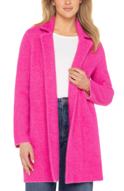 LMC002SK46J4 - L/S Open Front Coatigan-07-Coats/Outerwear-Liverpool-Krista Anne's Boutique, Women's Fashion and Accessories Located in Oklahoma City, OK and Black Mountain, NC