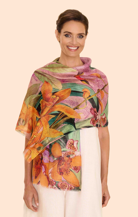 Linen/Cotton Blend Scarf-08-Scarves/Wraps-Powder-Krista Anne's Boutique, Women's Fashion and Accessories Located in Oklahoma City, OK and Black Mountain, NC