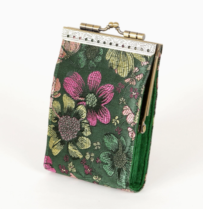 CHR-37 - Brocade Floral Card Wallet with RFID Protection-12-Gifts-Cathayana-Krista Anne's Boutique, Women's Fashion and Accessories Located in Oklahoma City, OK and Black Mountain, NC