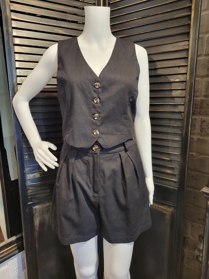 EPA60774Y - High-Waisted Cotton Shorts-4-Bottoms-Aslan Rose-Krista Anne's Boutique, Women's Fashion and Accessories Located in Oklahoma City, OK