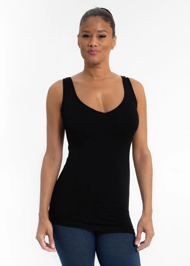ET1003 - Reversible V-Neck & Scoop Neck Tank-03-Tees/Tanks-Elietian-Krista Anne's Boutique, Women's Fashion and Accessories Located in Oklahoma City, OK and Black Mountain, NC