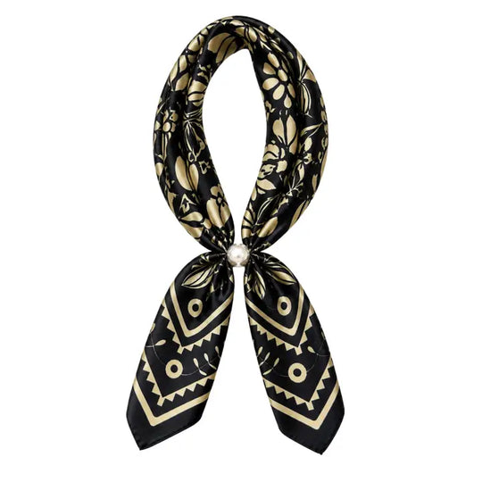 NK8115 - Magnetic Scarf with Pearl-09-Accessories-Queens Designs-Krista Anne's Boutique, Women's Fashion and Accessories Located in Oklahoma City, OK and Black Mountain, NC