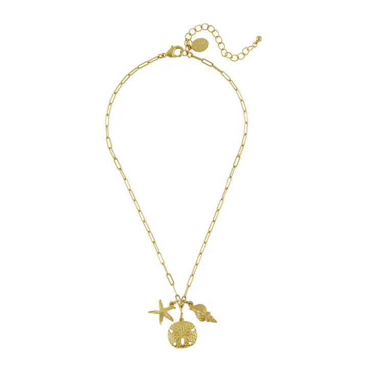3602G - Ocean Trio Paperclip Necklace-10-Jewelry-Susan Shaw-Krista Anne's Boutique, Women's Fashion and Accessories Located in Oklahoma City, OK and Black Mountain, NC