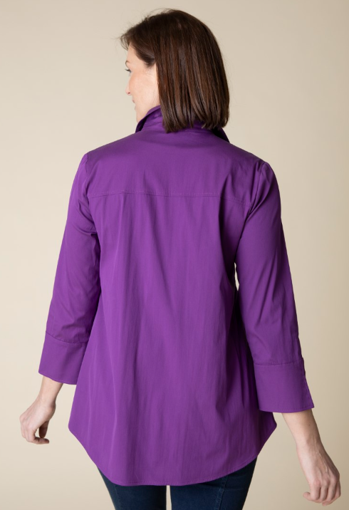 15019 - Hidden Placket Swing Shirt-02-Tops/Blouses-Habitat-Krista Anne's Boutique, Women's Fashion and Accessories Located in Oklahoma City, OK and Black Mountain, NC