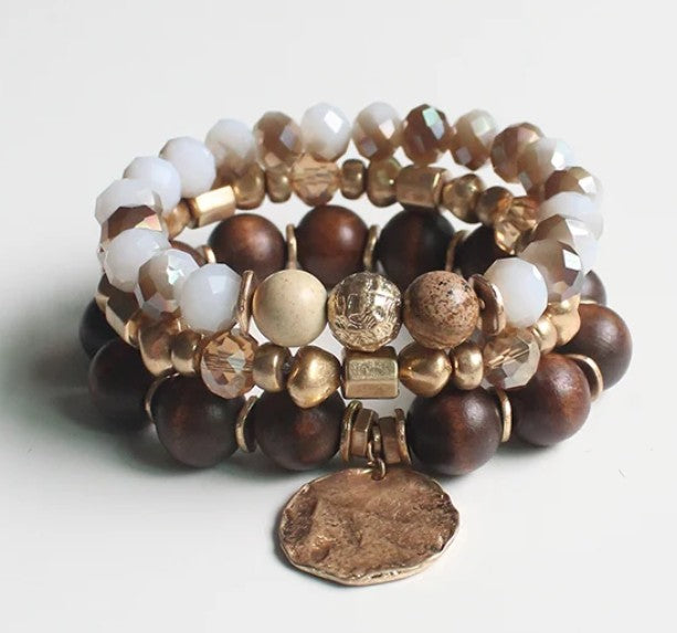 B-1176 - Havana Stretch Bracelet-10-Jewelry-What's Hot Jewelry-Krista Anne's Boutique, Women's Fashion and Accessories Located in Oklahoma City, OK and Black Mountain, NC