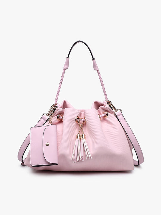 M2815 - Aaliyah Pleated Drawstring Bucket Bag-09-Accessories-Jen & Co-Krista Anne's Boutique, Women's Fashion and Accessories Located in Oklahoma City, OK and Black Mountain, NC