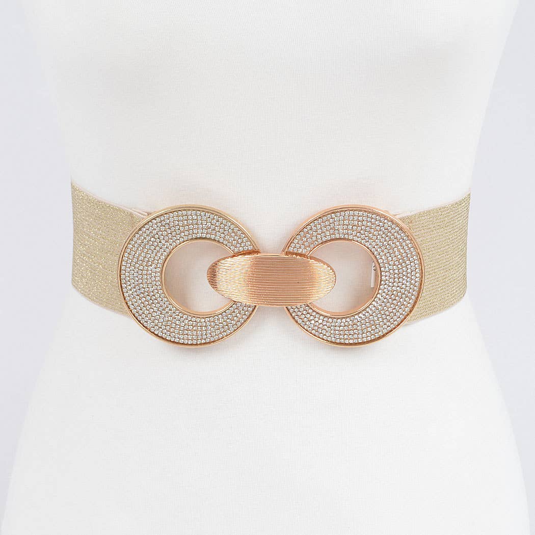Rhinestone Hoops Elastic Belt-09-Accessories-3AM BY H&D ACCESSORIES-Krista Anne's Boutique, Women's Fashion and Accessories Located in Oklahoma City, OK and Black Mountain, NC