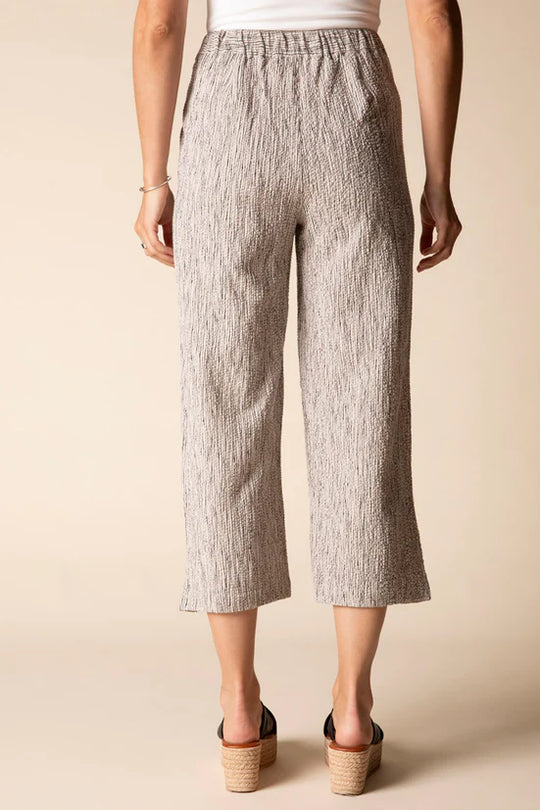 22776 - Crinkle Crepe Stripe Pleat Capri-04-Bottoms-Habitat-Krista Anne's Boutique, Women's Fashion and Accessories Located in Oklahoma City, OK and Black Mountain, NC