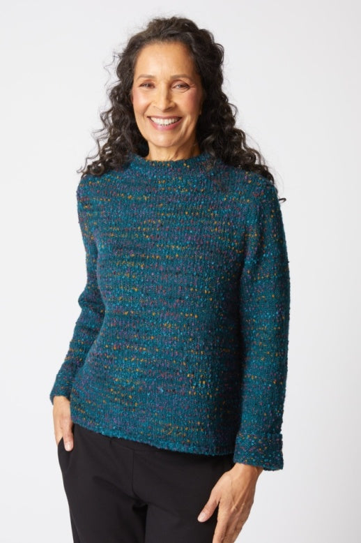 89056 - Confetti Funnel Neck Pullover-05-Sweaters-Habitat-Krista Anne's Boutique, Women's Fashion and Accessories Located in Oklahoma City, OK and Black Mountain, NC