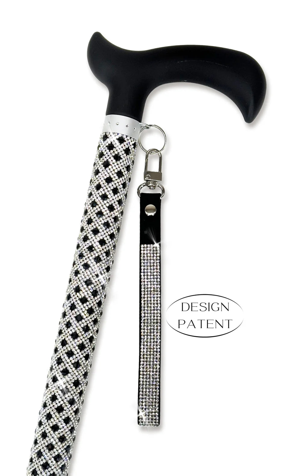 JKC106.SIBK - Silver/Black Cross Sugar Cane-09-Accessories-Jacqueline Kent-Krista Anne's Boutique, Women's Fashion and Accessories Located in Oklahoma City, OK and Black Mountain, NC