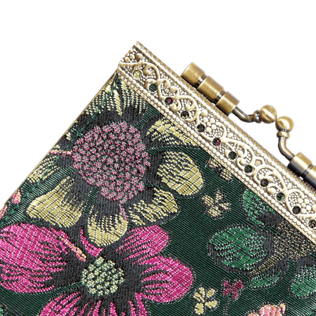 Bamboo Leaves Brocade Card Holder with RFID Protection-12-Gifts-Cathayana-Krista Anne's Boutique, Women's Fashion and Accessories Located in Oklahoma City, OK and Black Mountain, NC