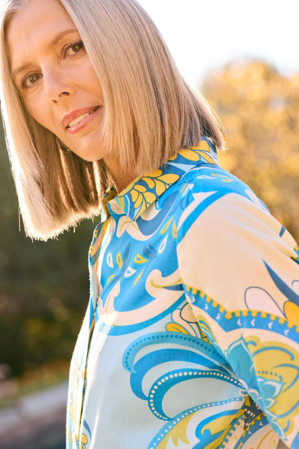 202889 - Margie 3/4 Sleeve Shirt-02-Tops/Blouses-Foxcroft-Krista Anne's Boutique, Women's Fashion and Accessories Located in Oklahoma City, OK and Black Mountain, NC