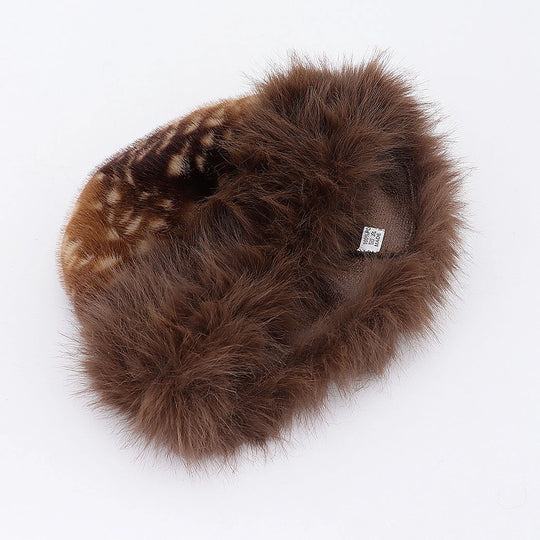 AMH1853CF - Fawn Print Faux Fur Bucket Hat-09-Accessories-3AM BY H&D ACCESSORIES-Krista Anne's Boutique, Women's Fashion and Accessories Located in Oklahoma City, OK and Black Mountain, NC