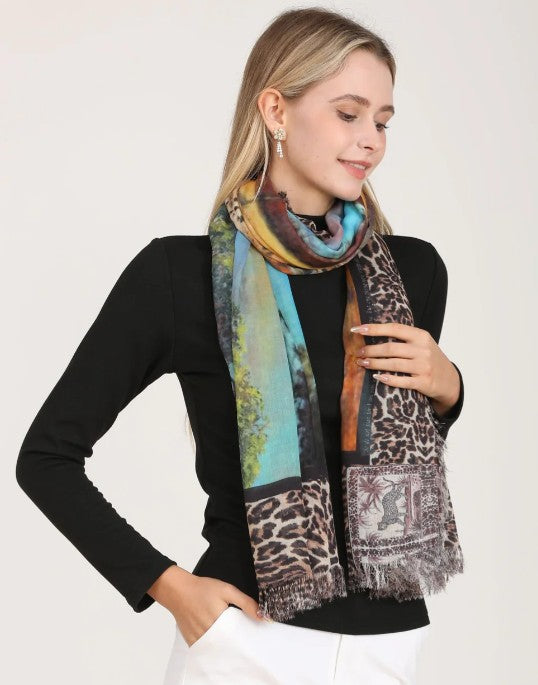 D-1000 - "I See You" Silk Blend Scarf-08-Scarves/Wraps-Love's Pure Light-Krista Anne's Boutique, Women's Fashion and Accessories Located in Oklahoma City, OK and Black Mountain, NC