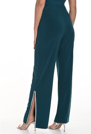 249016 - Crystal Lined Side Split Pant-04-Bottoms-Frank Lyman-Krista Anne's Boutique, Women's Fashion and Accessories Located in Oklahoma City, OK and Black Mountain, NC