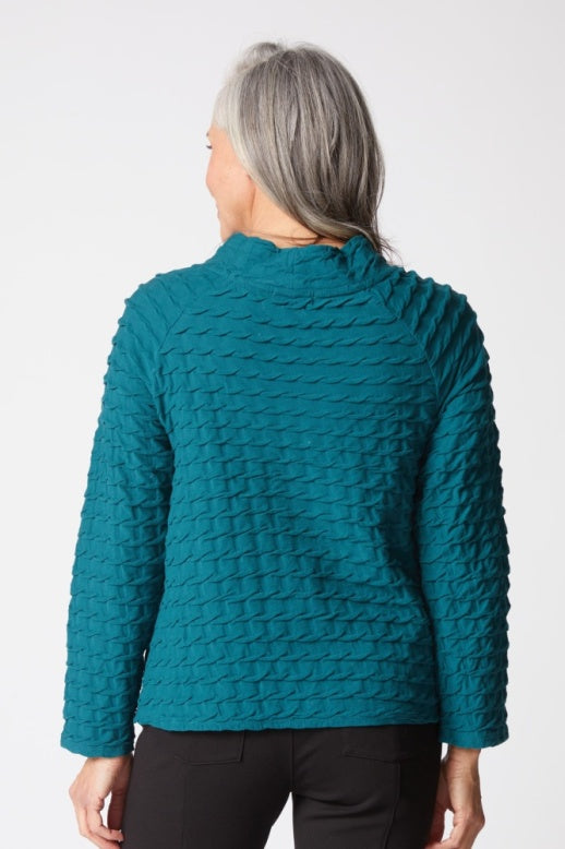 19105 - Textured Tides Raglan Pocket Top-05-Sweaters-Habitat-Krista Anne's Boutique, Women's Fashion and Accessories Located in Oklahoma City, OK and Black Mountain, NC