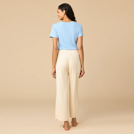 2800-2 - Pointelle Cropped Pant with Lettuce Edging-04-Bottoms-Softies-Krista Anne's Boutique, Women's Fashion and Accessories Located in Oklahoma City, OK and Black Mountain, NC