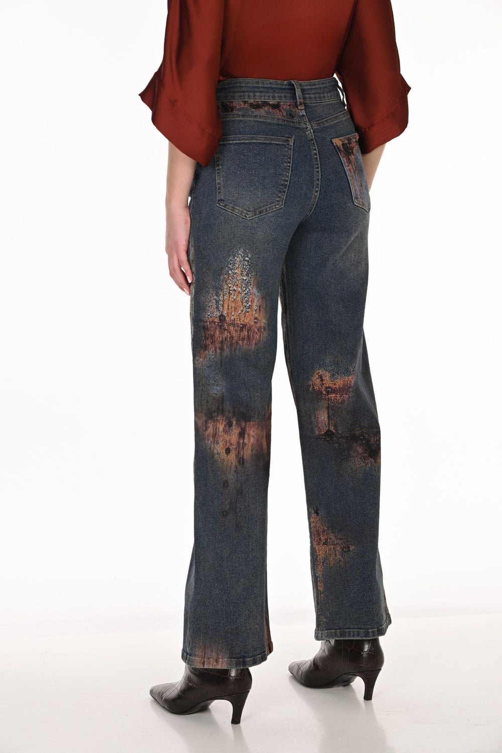 263743 - Acid Distressed Jeans-04-Bottoms-Frank Lyman-Krista Anne's Boutique, Women's Fashion and Accessories Located in Oklahoma City, OK and Black Mountain, NC