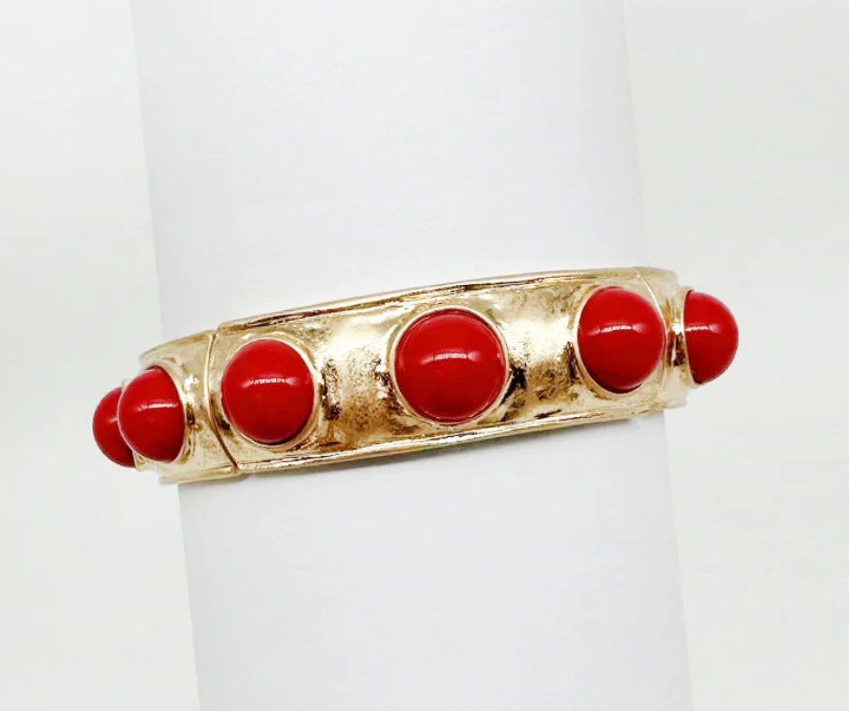 B-2096RD - Jasmine Bracelet-10-Jewelry-What's Hot Jewelry-Krista Anne's Boutique, Women's Fashion and Accessories Located in Oklahoma City, OK and Black Mountain, NC