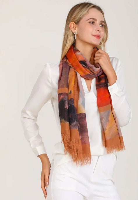 D-1001 - "Honey From the Rock" Silk Blend Scarf-08-Scarves/Wraps-Love's Pure Light-Krista Anne's Boutique, Women's Fashion and Accessories Located in Oklahoma City, OK and Black Mountain, NC