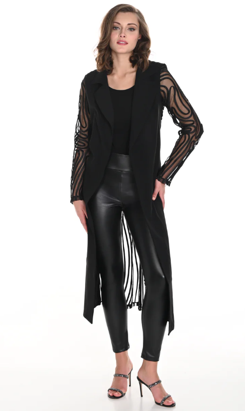 244636U - Soutache Long Jacket-01-Jackets/Blazers-Frank Lyman-Krista Anne's Boutique, Women's Fashion and Accessories Located in Oklahoma City, OK and Black Mountain, NC