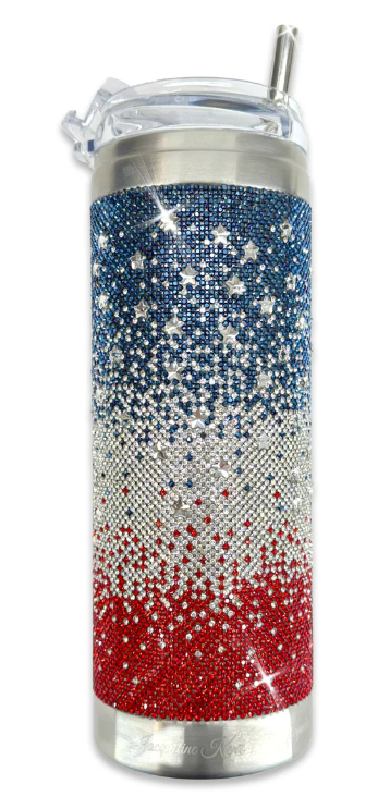 JKT115.MI - Stars & Stripes Tumbler-12-Gifts-Jacqueline Kent-Krista Anne's Boutique, Women's Fashion and Accessories Located in Oklahoma City, OK and Black Mountain, NC