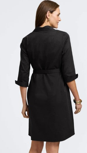 202817 - Agnes Stretch Matte Sateen 3/4 Sleeve Dress-06-Dresses/Jumpsuits-Foxcroft-Krista Anne's Boutique, Women's Fashion and Accessories Located in Oklahoma City, OK and Black Mountain, NC