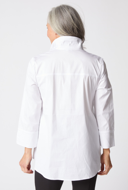 15019 - Perfect Travel Hidden Placket Shirt-02-Tops/Blouses-Habitat-Krista Anne's Boutique, Women's Fashion and Accessories Located in Oklahoma City, OK and Black Mountain, NC