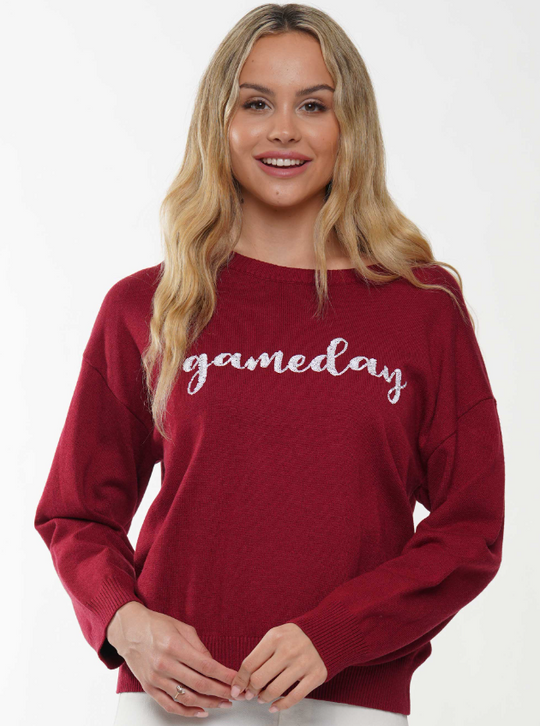 KT230306 - Game Day Sweater-05-Sweaters-Why Dress-Krista Anne's Boutique, Women's Fashion and Accessories Located in Oklahoma City, OK and Black Mountain, NC