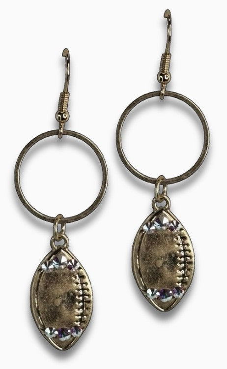 E105 - Drop Football Earrings-10-Jewelry-Pink Panache-Krista Anne's Boutique, Women's Fashion and Accessories Located in Oklahoma City, OK and Black Mountain, NC