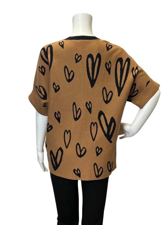FE775 - Urban Vibe Hearts Tunic-02-Tops/Blouses-Picadilly-Krista Anne's Boutique, Women's Fashion and Accessories Located in Oklahoma City, OK and Black Mountain, NC