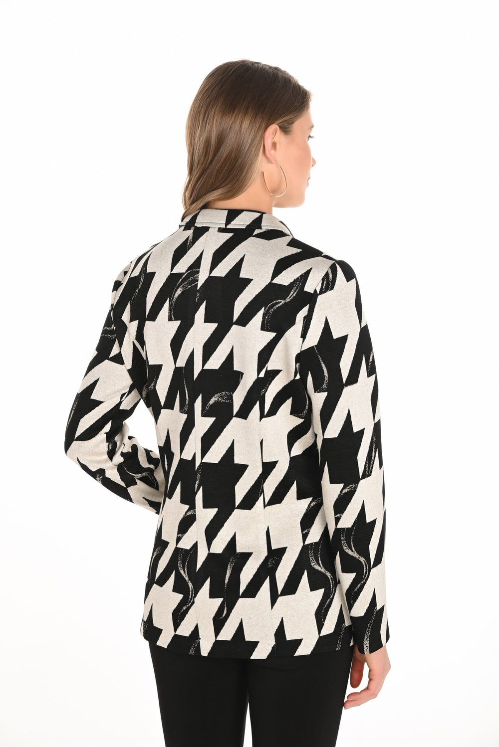 253280 - Houndstooth Jacket-01-Jackets/Blazers-Frank Lyman-Krista Anne's Boutique, Women's Fashion and Accessories Located in Oklahoma City, OK and Black Mountain, NC