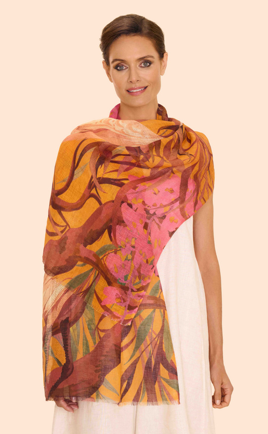 Linen/Cotton Blend Scarf-08-Scarves/Wraps-Powder-Krista Anne's Boutique, Women's Fashion and Accessories Located in Oklahoma City, OK and Black Mountain, NC