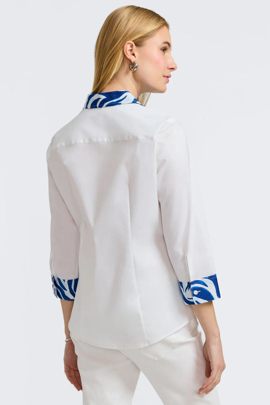 204109 - Luna 3/4 Sleeve Shirt-02-Tops/Blouses-Foxcroft-Krista Anne's Boutique, Women's Fashion and Accessories Located in Oklahoma City, OK and Black Mountain, NC