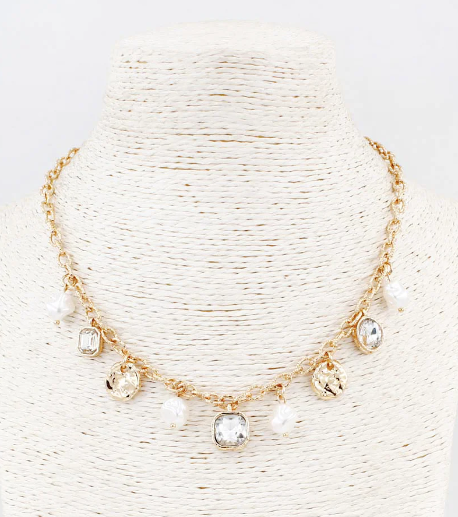 N-2998G - Larissa Necklace-10-Jewelry-What's Hot Jewelry-Krista Anne's Boutique, Women's Fashion and Accessories Located in Oklahoma City, OK and Black Mountain, NC